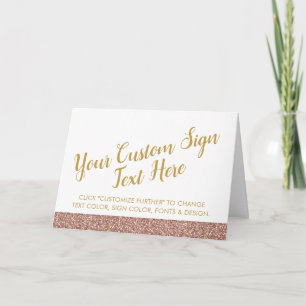 Roségold Rosa Glitter Hochzeitsfeier Benutzerdefin Karte