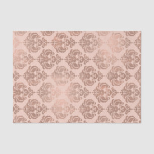 Roségold-Rosa moderner Glamour-Damaskus Seidenpapier