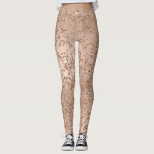 Roségold-Rouge Glamour Funkeln Chic Leggings