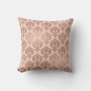 Roségold-Rouge Modern Glamour Damast Kissen