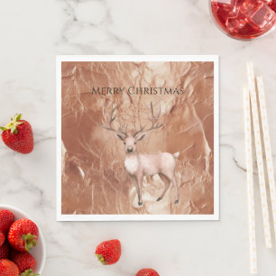 Roségold-Rouge-Pink-Boho-Hirsch-Baum Serviette