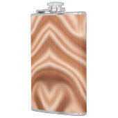 Roségold-Satin-Seide-Abstract-Luxus-Muster Flachmann (Links)
