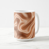 Roségold-Satin-Seide-Abstract-Luxus-Muster Kaffeetasse (VorderseiteRechts)