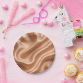 Roségold-Satin-Seide-Abstract-Luxus-Muster Pappteller (Party)
