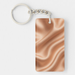 Roségold-Satin-Seiden-Abstrakt-Luxus-Muster Schlüsselanhänger