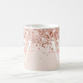 Roségold-Schriftzug-Monogramm Kaffeetasse (Mittel)