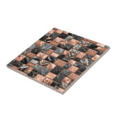 Roségold-Schwarz-Marmor-Mosaik Fliese (Seite)