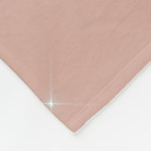 Roségold-Silber-Glitter-Monogramm in Rosa Fleecedecke (Ecke)