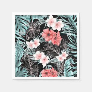 Roségold Tropisch Elegant Botanisch Insel Luau Serviette