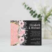 Rosegold WEDDING Girly Pink Glitzer Glam (Stehend Vorderseite)
