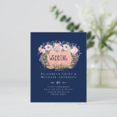 Rosegold WEDDING Girly Pink Glitzer Glam (Stehend Vorderseite)