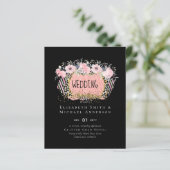 Rosegold WEDDING Girly Pink Glitzer Glam (Stehend Vorderseite)