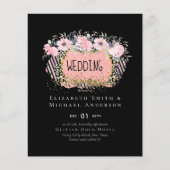 Rosegold WEDDING Girly Pink Glitzer Glam (Vorderseite)