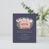 Rosegold WEDDING Girly Pink Glitzer Glam (Stehend Vorderseite)
