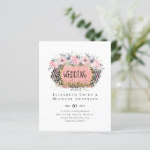 Rosegold WEDDING Girly Pink Glitzer Glam (Stehend Vorderseite)