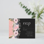 Rosegold WEDDING Girly Pink Glitzer Glam Postkarte (Stehend Vorderseite)