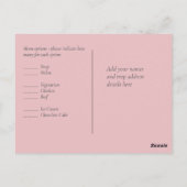 Rosegold WEDDING Girly Pink Glitzer Glam Postkarte (Rückseite)