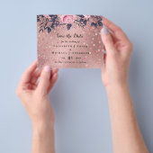 ROSEGOLD Wedding Pink Navy Metallic Flyer (Gruppe)