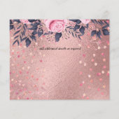 ROSEGOLD Wedding Pink Navy Metallic Flyer (Hinten)