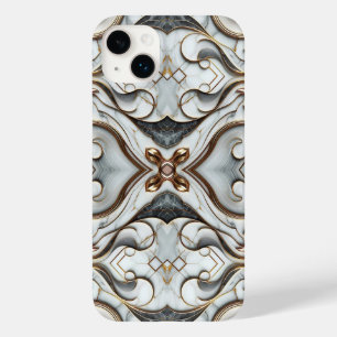 Roségold-weiße Marmor-Luxus-Glamour Case-Mate iPhone 14 Plus Hülle