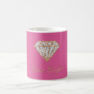Roségold Weißer Funkel Diamant Kaffeetasse