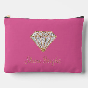 Roségold Weißer Funkel Diamant Zubehörtasche