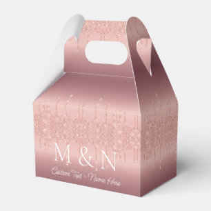 Roségoldene Hochzeitsgeschenk- oder Verpackungsbox Geschenkschachtel
