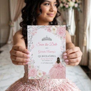 Roségoldene Quinceañera - Save the Date