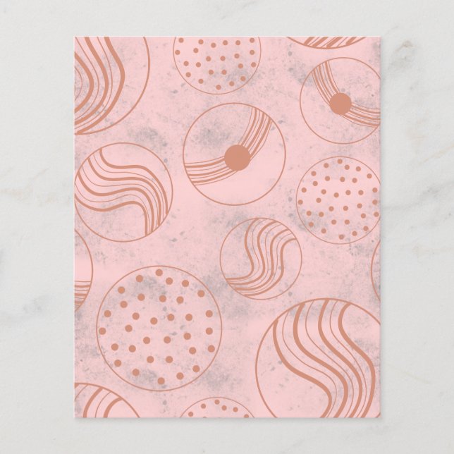 Roségoldene Weihnachtsbälle Scrapbook-Papier (Vorderseite)