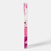 roségoldener Marmor Glitter personalisierter Name Case-Mate iPhone Hülle (Rückseite / Links)