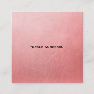 Roségoldfolie Glanz Mädchen Salon Minimal Chic Gla Quadratische Visitenkarte