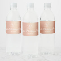 Roségoldfolie-Monogramm-Hochzeit-Geburtstagsgesche