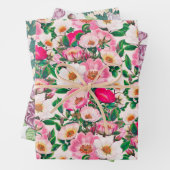 Rosehip Camellia & Peony Blume Geschenkpapier Set (Beispiel)