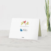 Rosehip-Früchte botanische Aquarellmalerei Karte (Rückseite)