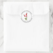Rosehip Modernes Label Runder Aufkleber (Tasche)