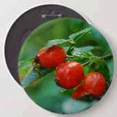 Rosehip nach Regen Button (Vorne & Hinten)