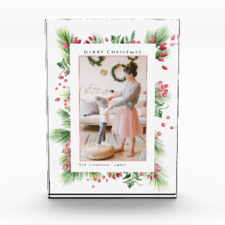 Rosehips & Holly Berries Weihnachtsgrün Foto