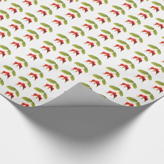 Rosehips Muster 3 Geschenkpapier (Ecke)