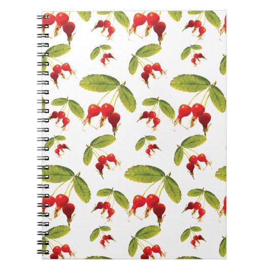Rosehips Muster 4 Winkel Notizblock (Vorderseite)