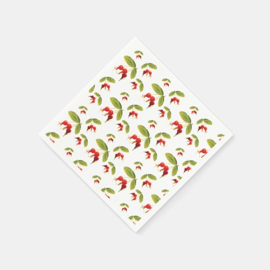 Rosehips Muster 4 Winkel Serviette (Ecke)