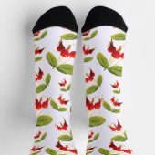 Rosehips Muster 4 Winkel Socken (Oben)