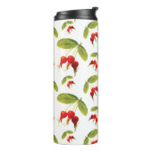 Rosehips Muster 4 Winkel Thermosbecher (Nach links gedreht)