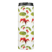 Rosehips Muster 4 Winkel Thermosbecher (Rückseite)