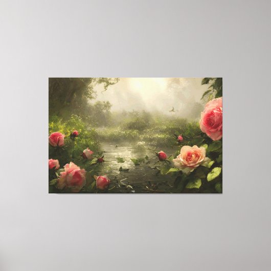 RoseLake - ummantelte Canvas Leinwanddruck (Vorderseite)