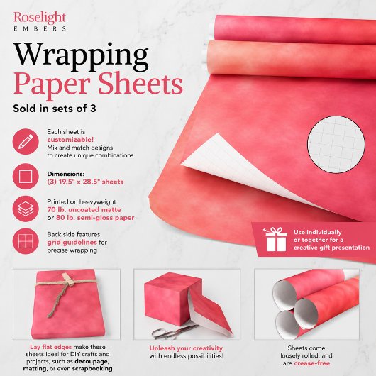 Roselicht Glut Geschenkpapier Set