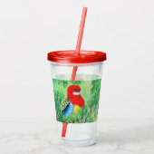 Rosella Bird Painting Acryltrinkbecher (Rückseite)