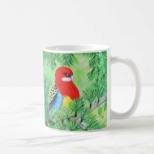 Rosella Bird Painting Kaffeetasse (Rechts)
