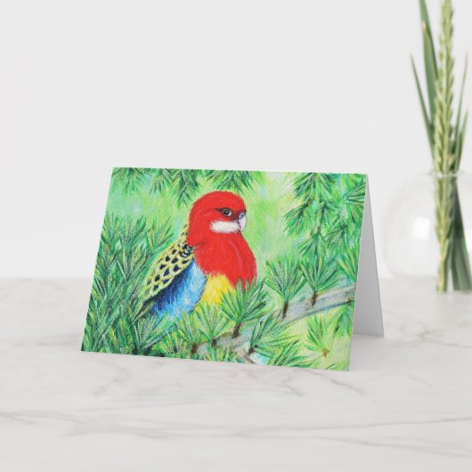 Rosella Bird Painting Karte (Vorderseite)
