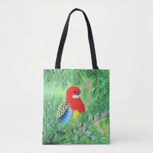 Rosella Bird Painting Tasche