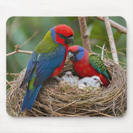 Rosella Birds Mousepad (Vorne)